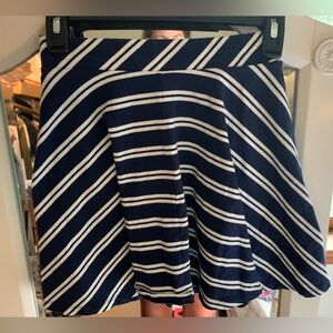 Striped skirt navy and white stripe patriotic or skater style